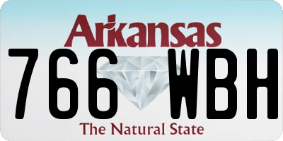 AR license plate 766WBH