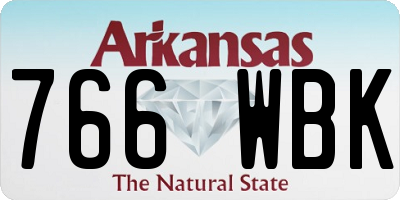 AR license plate 766WBK