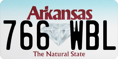 AR license plate 766WBL