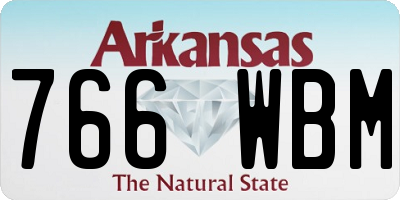 AR license plate 766WBM