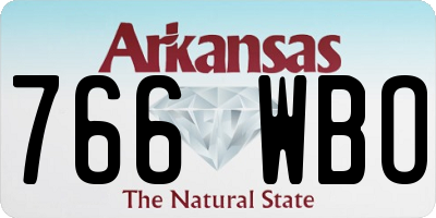 AR license plate 766WBO