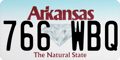 AR license plate 766WBQ