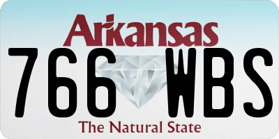 AR license plate 766WBS