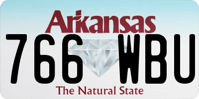 AR license plate 766WBU