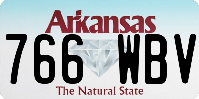 AR license plate 766WBV