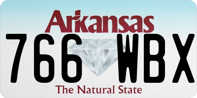AR license plate 766WBX