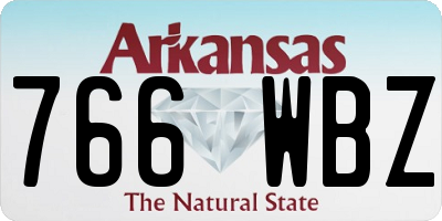 AR license plate 766WBZ