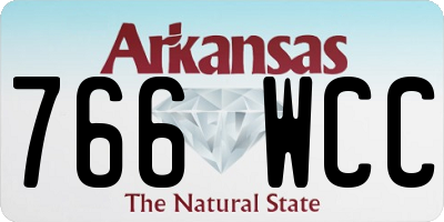 AR license plate 766WCC
