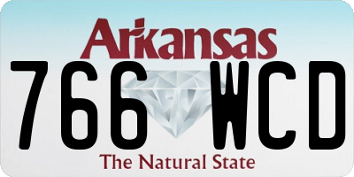 AR license plate 766WCD