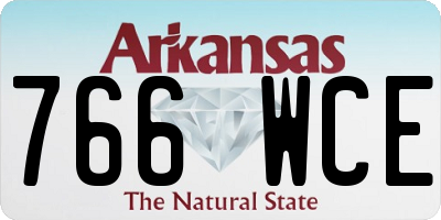 AR license plate 766WCE