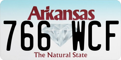 AR license plate 766WCF