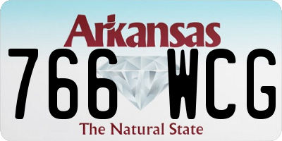 AR license plate 766WCG