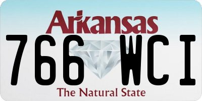 AR license plate 766WCI