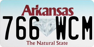 AR license plate 766WCM