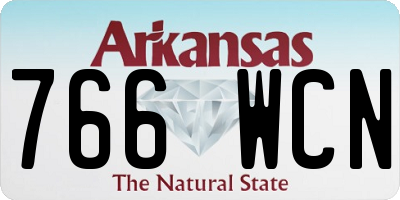 AR license plate 766WCN