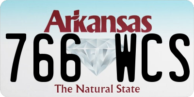 AR license plate 766WCS