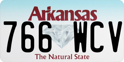 AR license plate 766WCV