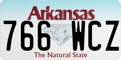 AR license plate 766WCZ
