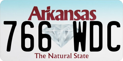 AR license plate 766WDC