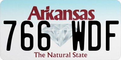AR license plate 766WDF