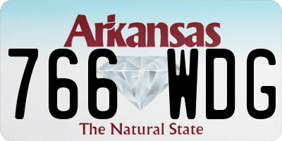 AR license plate 766WDG