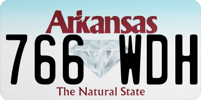 AR license plate 766WDH