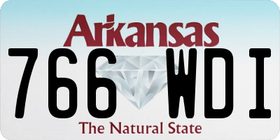 AR license plate 766WDI