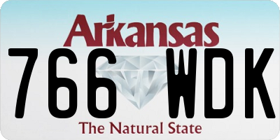 AR license plate 766WDK