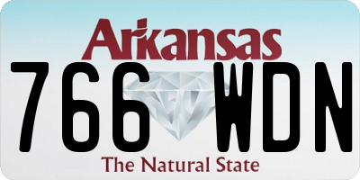 AR license plate 766WDN