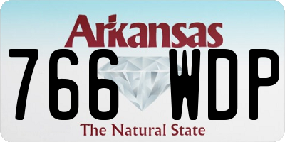 AR license plate 766WDP