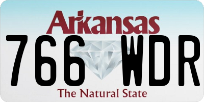AR license plate 766WDR
