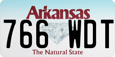 AR license plate 766WDT