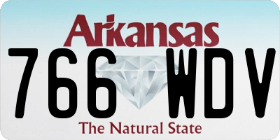 AR license plate 766WDV