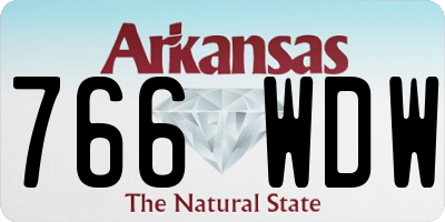 AR license plate 766WDW
