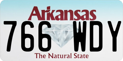 AR license plate 766WDY