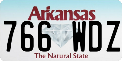 AR license plate 766WDZ