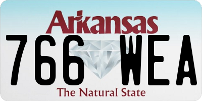 AR license plate 766WEA