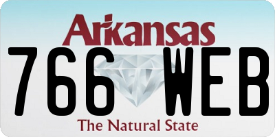 AR license plate 766WEB
