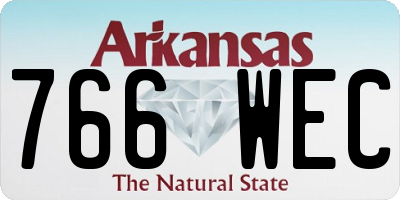 AR license plate 766WEC