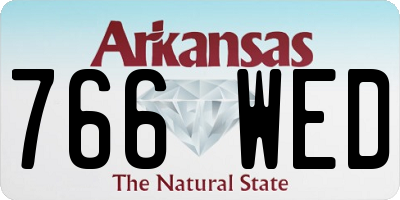 AR license plate 766WED