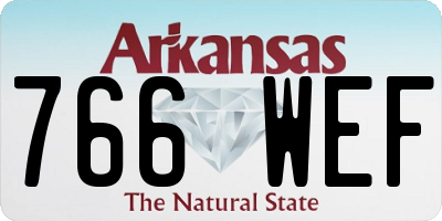 AR license plate 766WEF