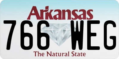 AR license plate 766WEG