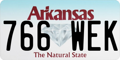 AR license plate 766WEK