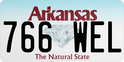 AR license plate 766WEL