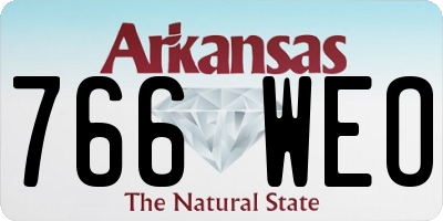 AR license plate 766WEO