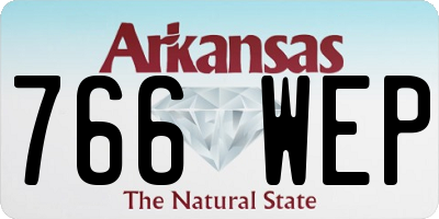AR license plate 766WEP