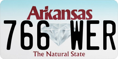 AR license plate 766WER