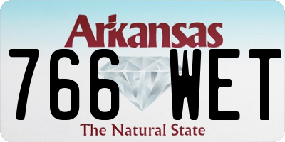 AR license plate 766WET