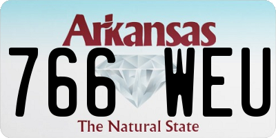 AR license plate 766WEU