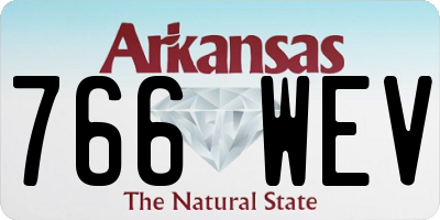 AR license plate 766WEV